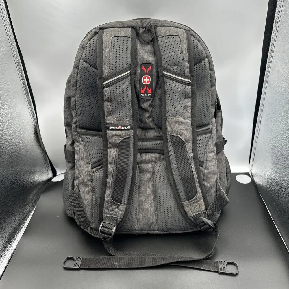 SwissGear ScanSmart Airflow Laptop Backpack Gray Travel School Carry On Bag